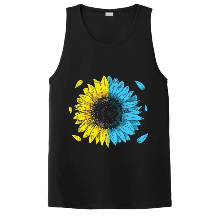 Ukrainian Flag Symbol Tryzub Love Support Ukraine Country Performance Tank