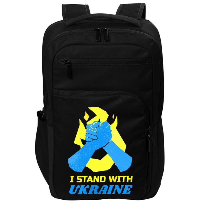 Ukrainian Flag Support Ukraine Gift I Stand With Ukraine Cute Gift Impact Tech Backpack