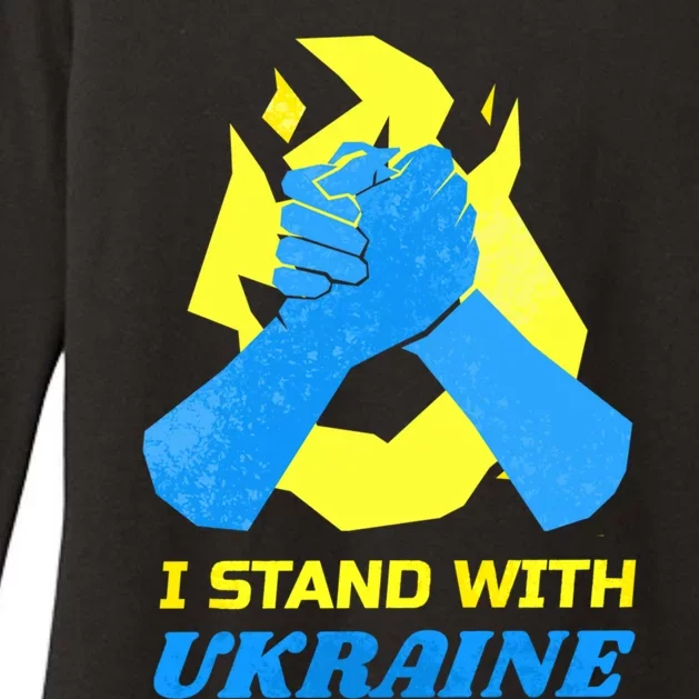 Ukrainian Flag Support Ukraine Gift I Stand With Ukraine Cute Gift Womens CVC Long Sleeve Shirt