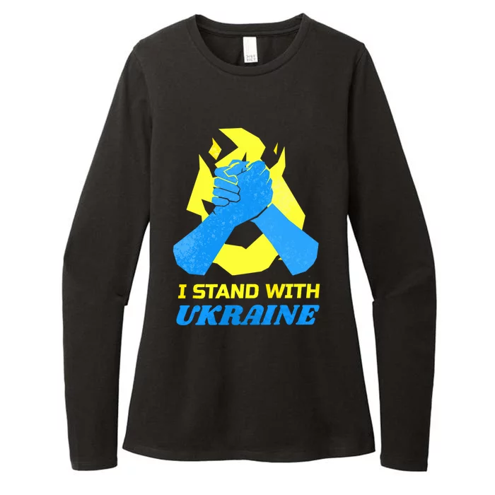 Ukrainian Flag Support Ukraine Gift I Stand With Ukraine Cute Gift Womens CVC Long Sleeve Shirt