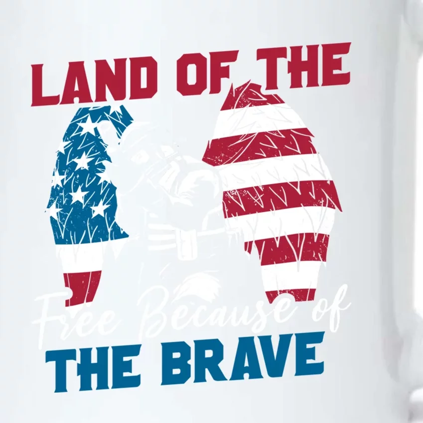 Us Flag Sodlier Eagle Land Of The Free Because Of The Brave Funny Gift Black Color Changing Mug