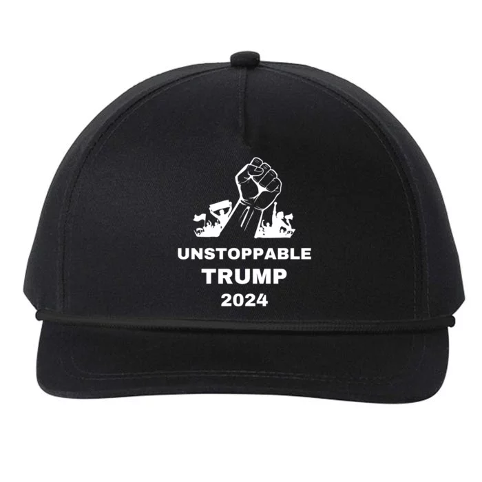 Unstoppable Fist Trump 2024 Vote Usa American Elections Snapback Five-Panel Rope Hat