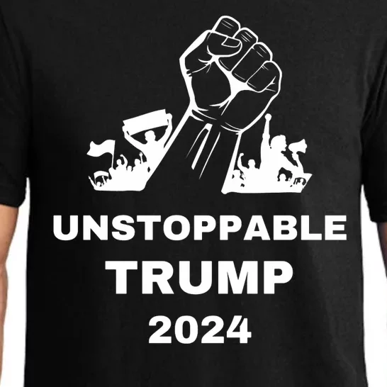 Unstoppable Fist Trump 2024 Vote Usa American Elections Pajama Set