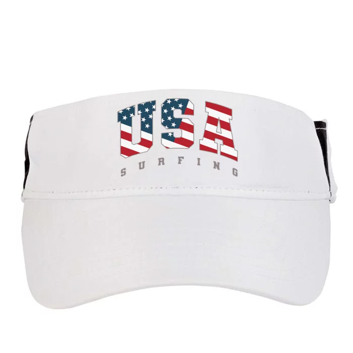 USA Flag Team Surf Support Athlete Surfing Adult Drive Performance Visor