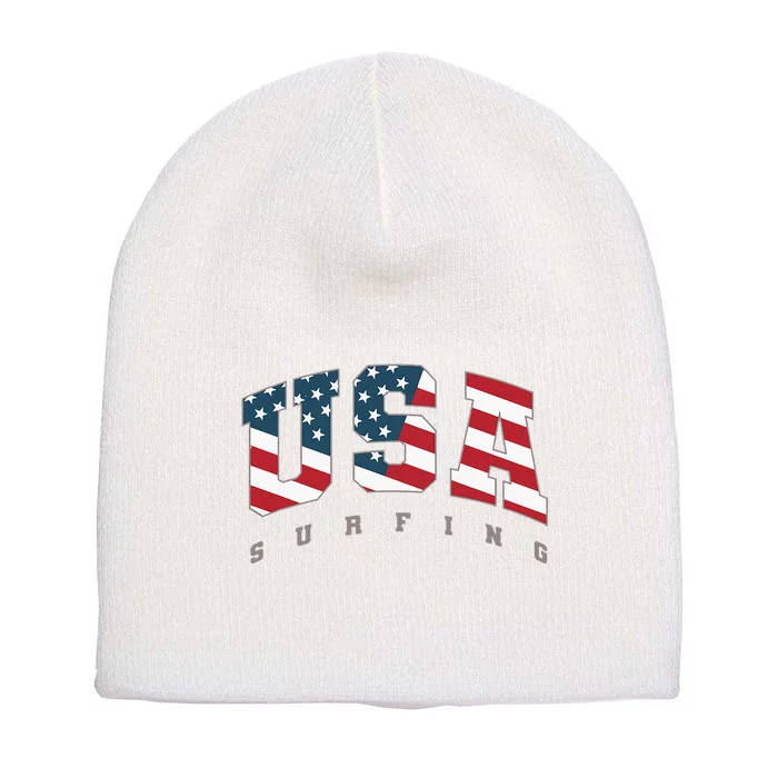 USA Flag Team Surf Support Athlete Surfing Short Acrylic Beanie