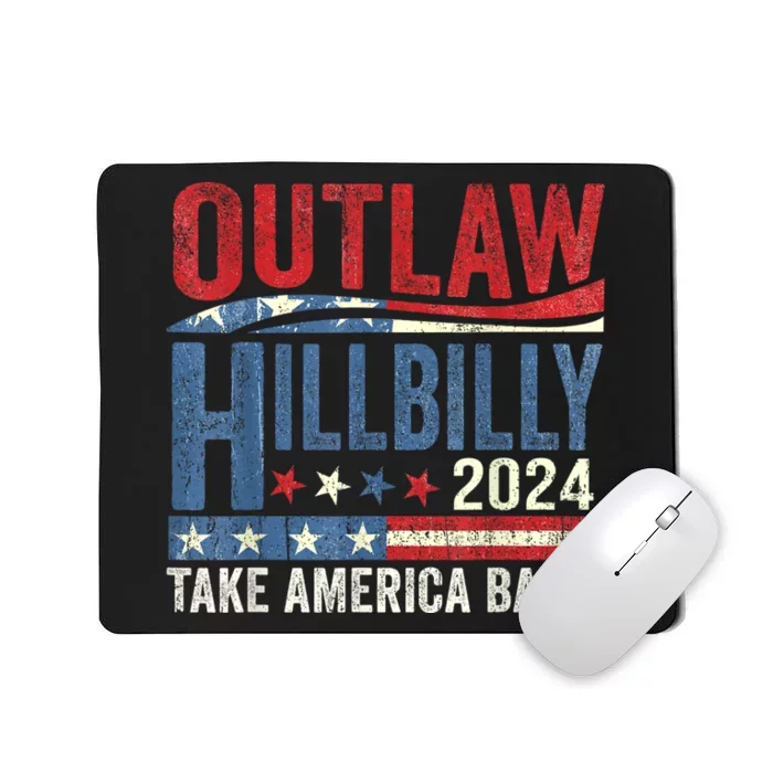 Us Flag Trump Vance 2024 President IM Voting For The Outlaw And The Hillbilly Mousepad