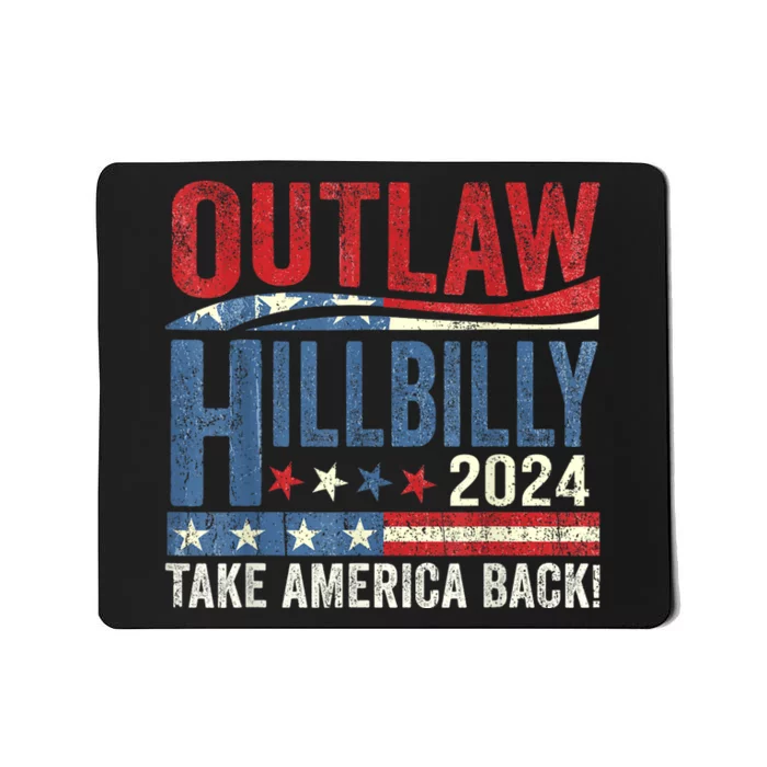 Us Flag Trump Vance 2024 President IM Voting For The Outlaw And The Hillbilly Mousepad