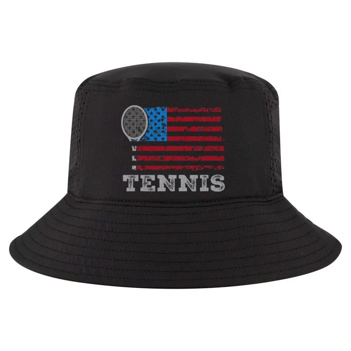 Usa Flag Tennis Us Tennis Lover Team Sport Cool Comfort Performance Bucket Hat