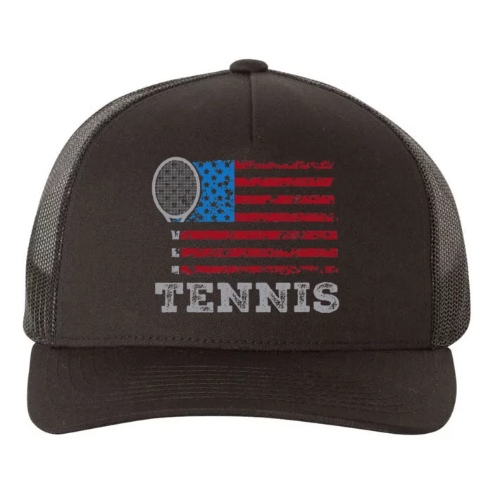 Usa Flag Tennis Us Tennis Lover Team Sport Yupoong Adult 5-Panel Trucker Hat