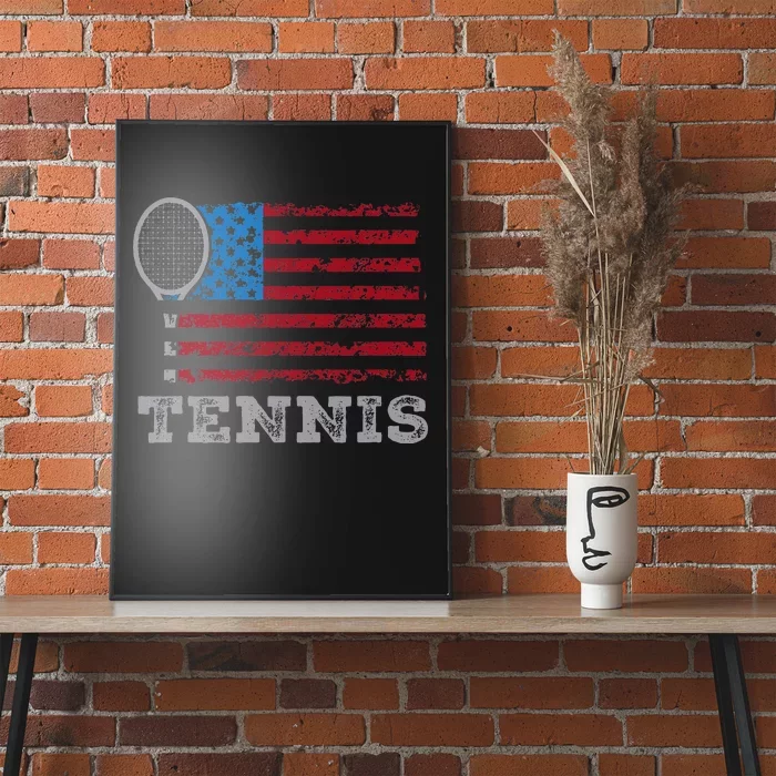 Usa Flag Tennis Us Tennis Lover Team Sport Poster