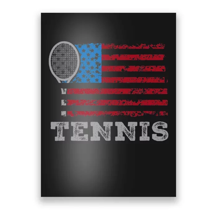 Usa Flag Tennis Us Tennis Lover Team Sport Poster