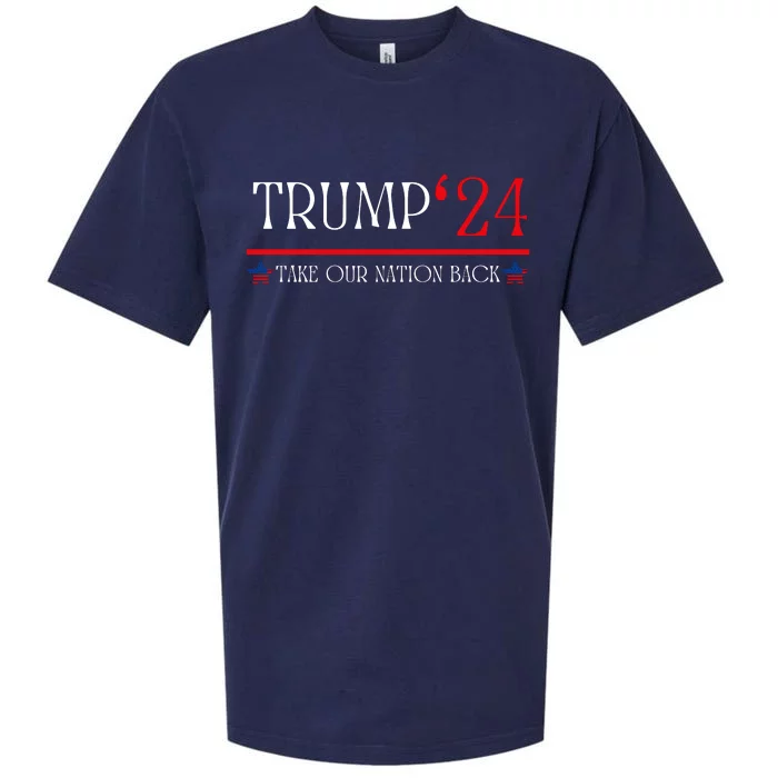 US Flag Take Our Nation Back Trump 2024 Sueded Cloud Jersey T-Shirt