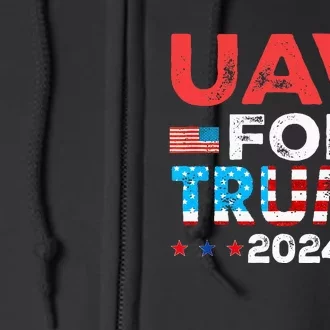 Uaw For Trump 2024 United Auto Workers Full Zip Hoodie