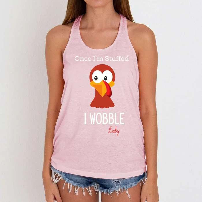 Unisex Funny Thanksgiving Stuffed Wobble Gift Women's Knotted Racerback Tank