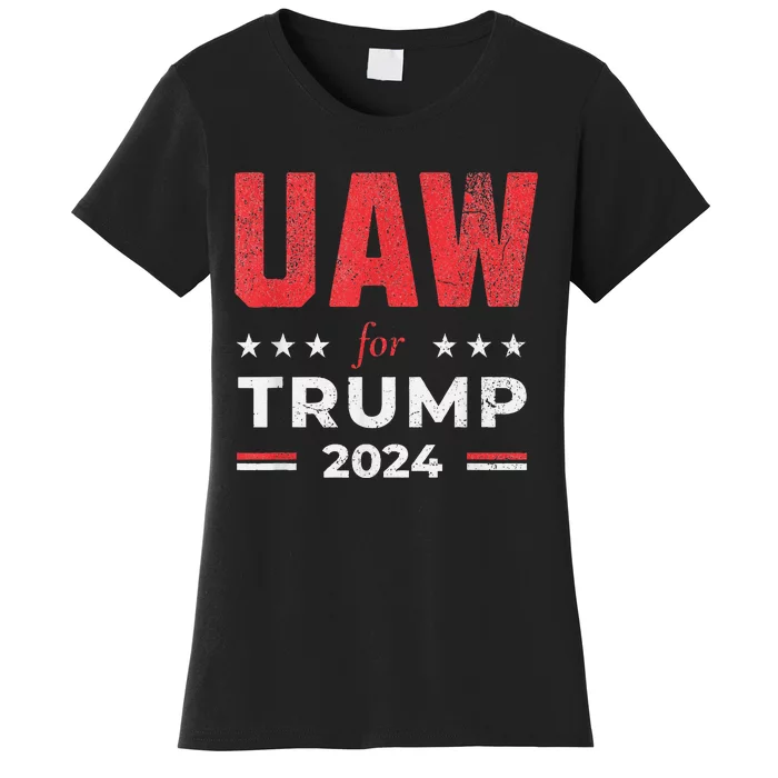 Uaw For Trump 2024 United Auto Workers Women's T-Shirt