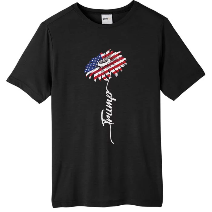 Us Flag Trump Sunflower Lovers American ChromaSoft Performance T-Shirt