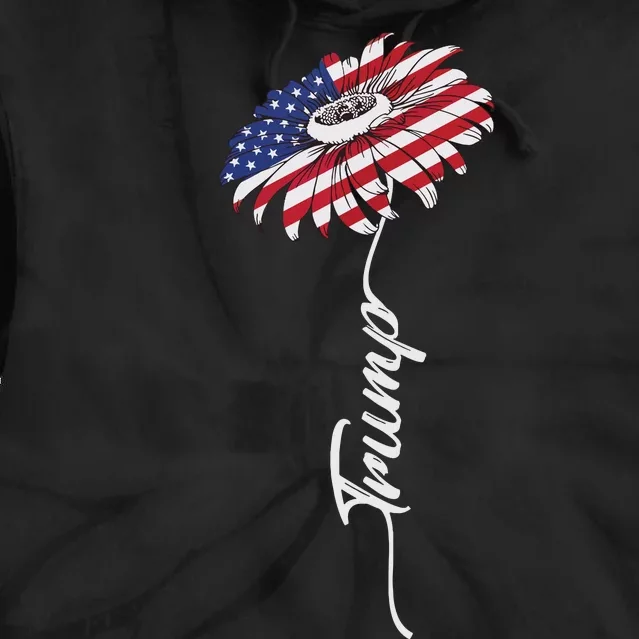 Us Flag Trump Sunflower Lovers American Tie Dye Hoodie