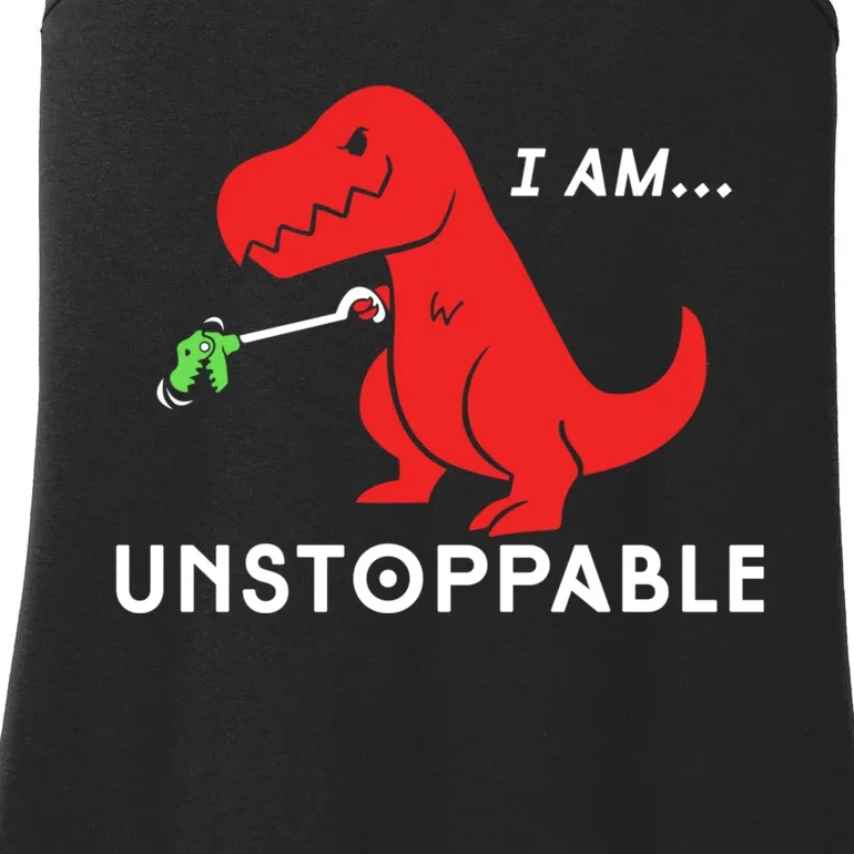 Unstoppable Funny TRex Dinosaur Ladies Essential Tank