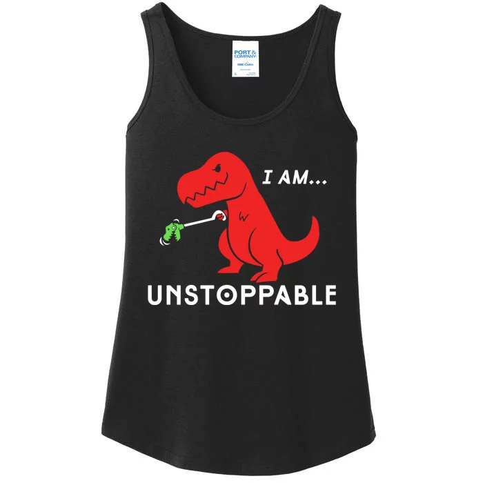 Unstoppable Funny TRex Dinosaur Ladies Essential Tank