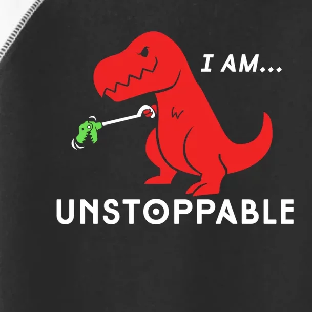 Unstoppable Funny TRex Dinosaur Toddler Fine Jersey T-Shirt