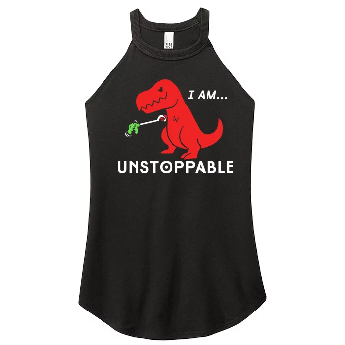 Unstoppable Funny TRex Dinosaur Women’s Perfect Tri Rocker Tank