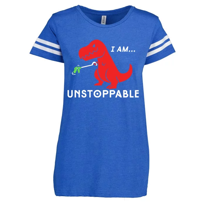 Unstoppable Funny TRex Dinosaur Enza Ladies Jersey Football T-Shirt