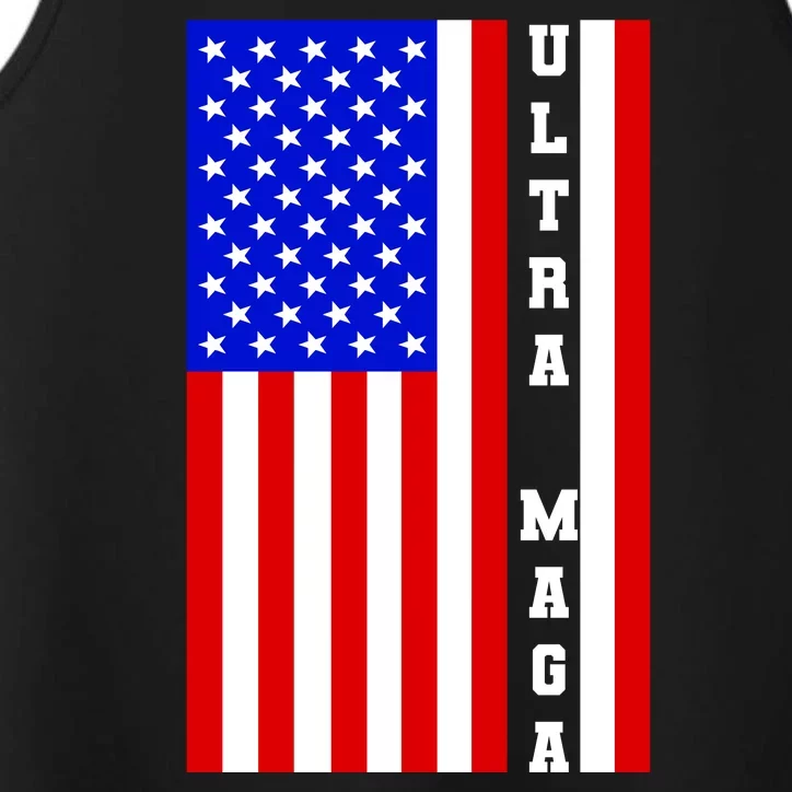 USA Flag United States Of America Ultra MAGA Trump 2024 Performance Tank