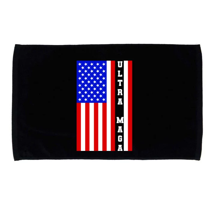 USA Flag United States Of America Ultra MAGA Trump 2024 Microfiber Hand Towel