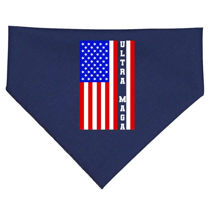 USA Flag United States Of America Ultra MAGA Trump 2024 USA-Made Doggie Bandana