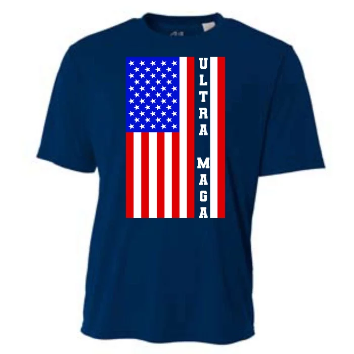 USA Flag United States Of America Ultra MAGA Trump 2024 Cooling Performance Crew T-Shirt