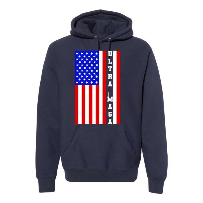 USA Flag United States Of America Ultra MAGA Trump 2024 Premium Hoodie