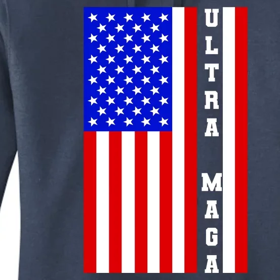 USA Flag United States Of America Ultra MAGA Trump 2024 Women's Pullover Hoodie