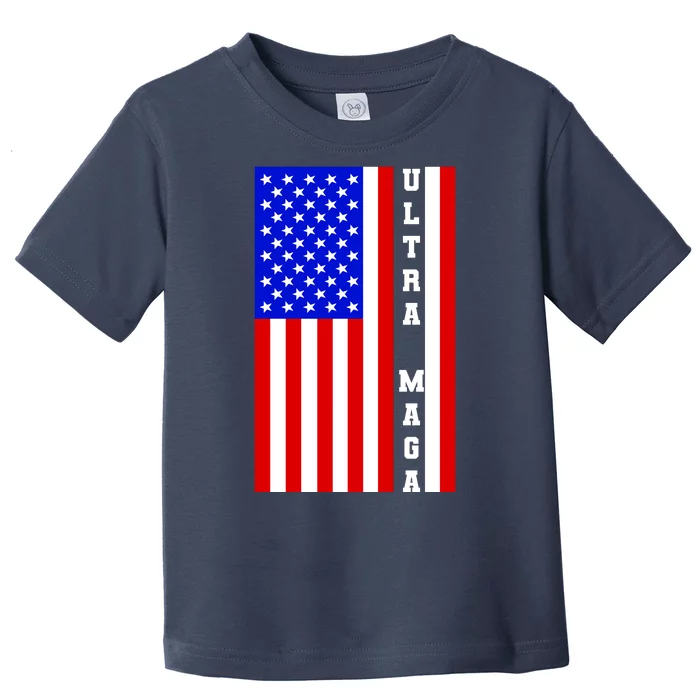 USA Flag United States Of America Ultra MAGA Trump 2024 Toddler T-Shirt