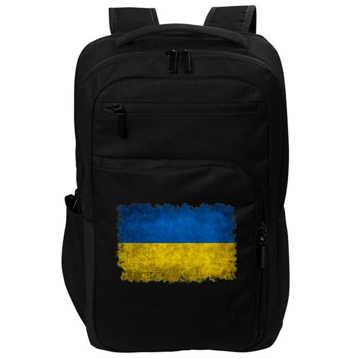 Ukraine Flag Ukrainian Ukraine Pride Vintage FLag Impact Tech Backpack