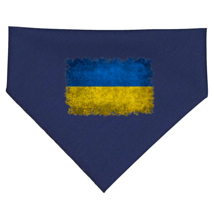 Ukraine Flag Ukrainian Ukraine Pride Vintage FLag USA-Made Doggie Bandana