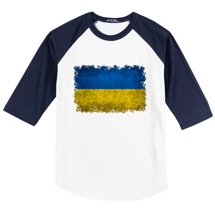 Ukraine Flag Ukrainian Ukraine Pride Vintage FLag Baseball Sleeve Shirt