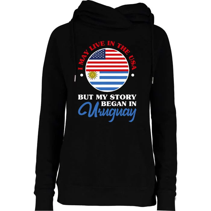 Uruguay Flag Uruguayan Heritage Womens Funnel Neck Pullover Hood