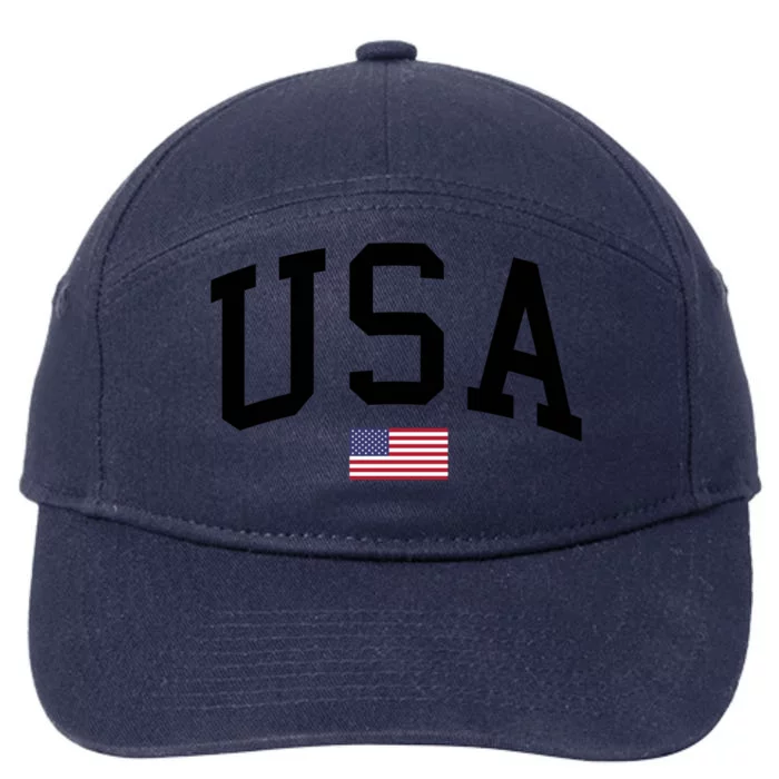 USA Flag 7-Panel Snapback Hat