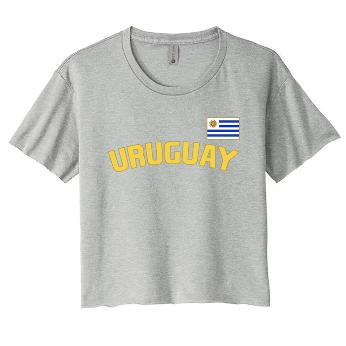 Uruguay Flag Uruguayan Pride International Country Funny Gift Women's Crop Top Tee