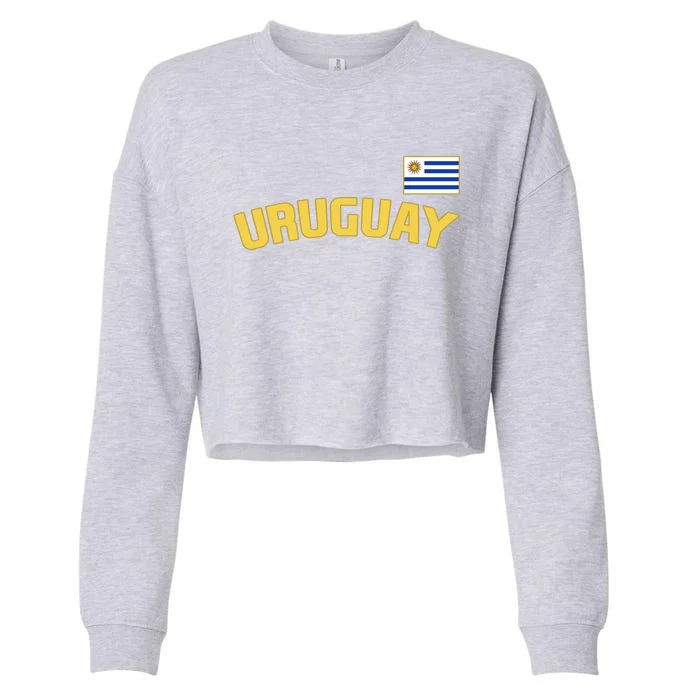 Uruguay Flag Uruguayan Pride International Country Funny Gift Cropped Pullover Crew