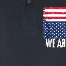 USA Flag Upside Down We Are Not Ok American Flag Distress Softstyle Adult Sport Polo