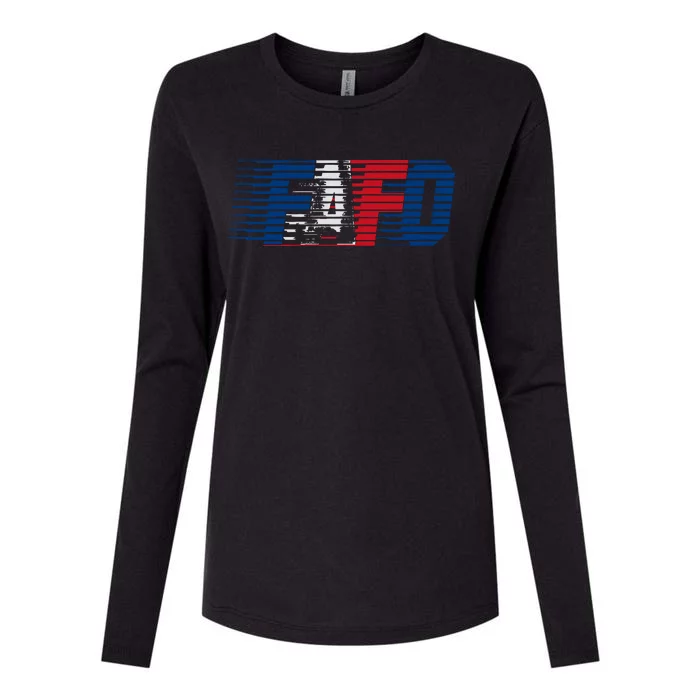 Usa Fafo Womens Cotton Relaxed Long Sleeve T-Shirt