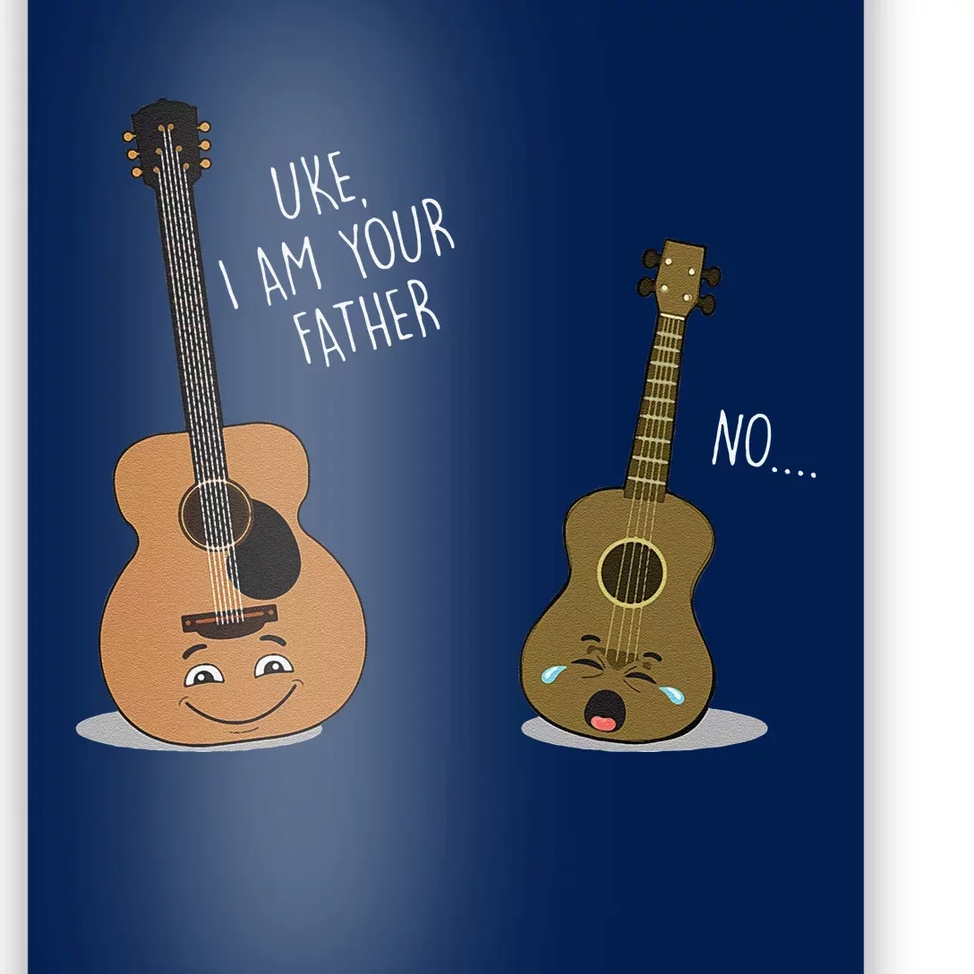 Uke Father Ukulele Guitar Player Daddy Musician Father´s Day Poster