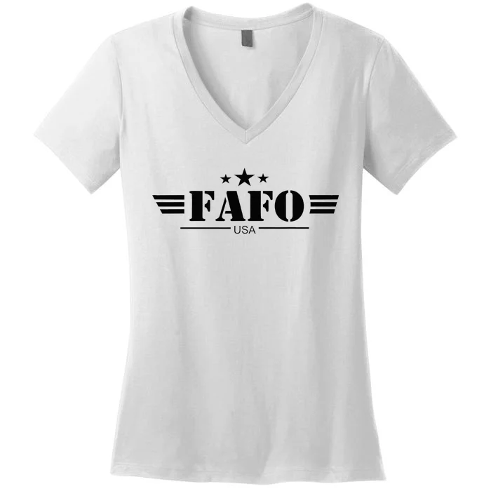 Usa Fafo Women's V-Neck T-Shirt