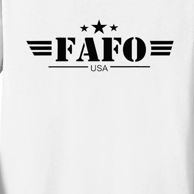 Usa Fafo Kids Long Sleeve Shirt