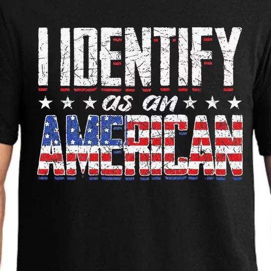 US Flag United States 4th Of July I Identify As An American Pajama Set