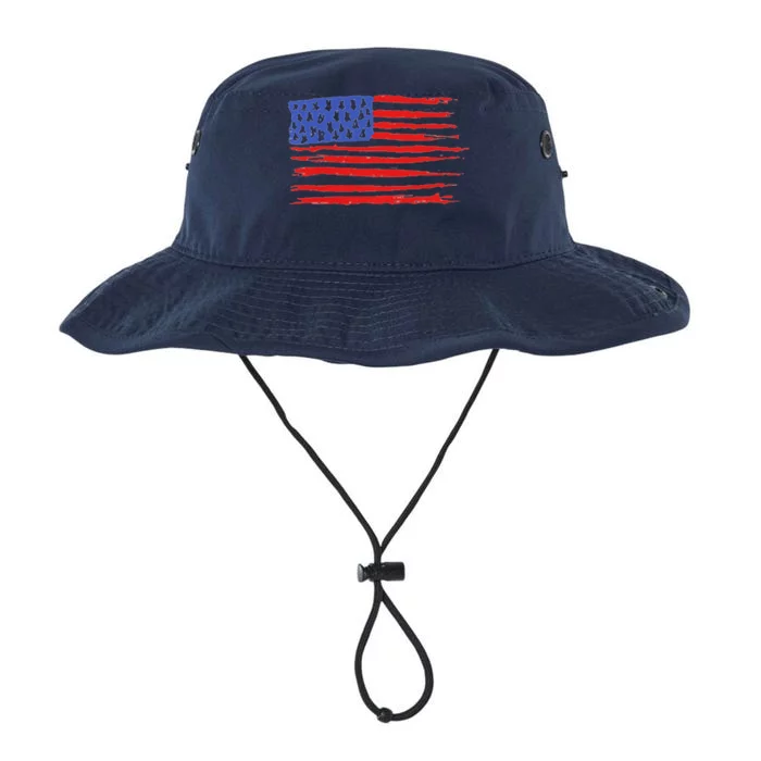 Usa Flag United States Of America 4th Of July Simple Vintage Premium Legacy Cool Fit Booney Bucket Hat