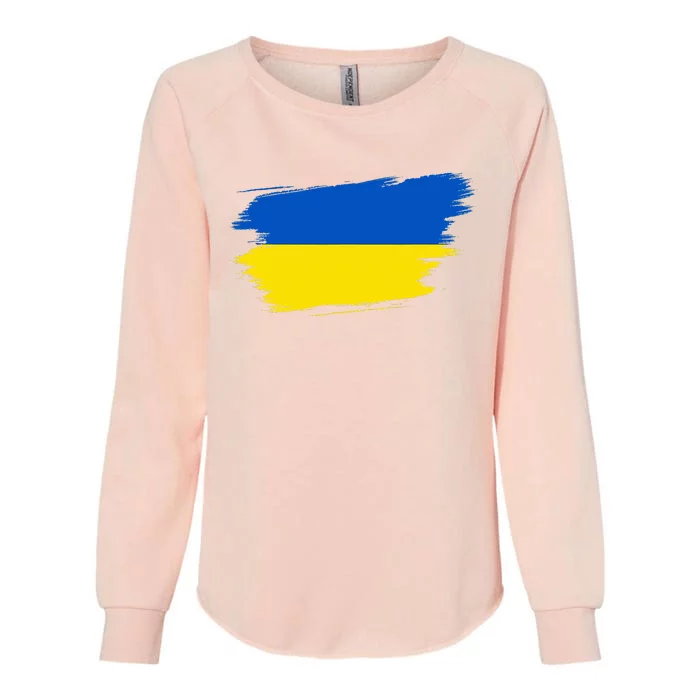 Ukraine Flag Ukrainian Ukraine Pride Heart Womens California Wash Sweatshirt