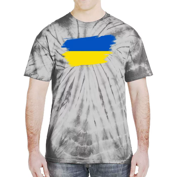 Ukraine Flag Ukrainian Ukraine Pride Heart Tie-Dye T-Shirt