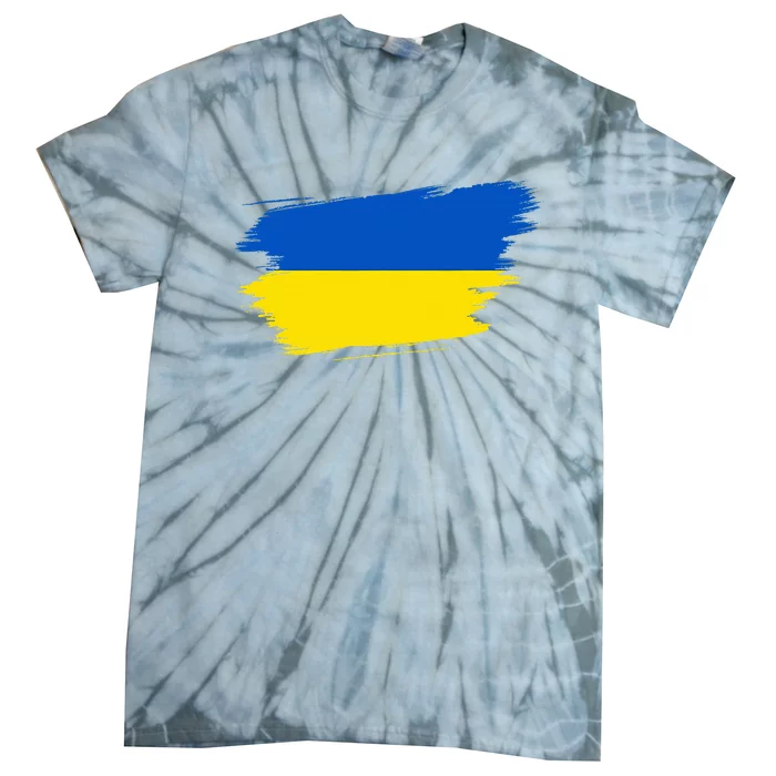 Ukraine Flag Ukrainian Ukraine Pride Heart Tie-Dye T-Shirt